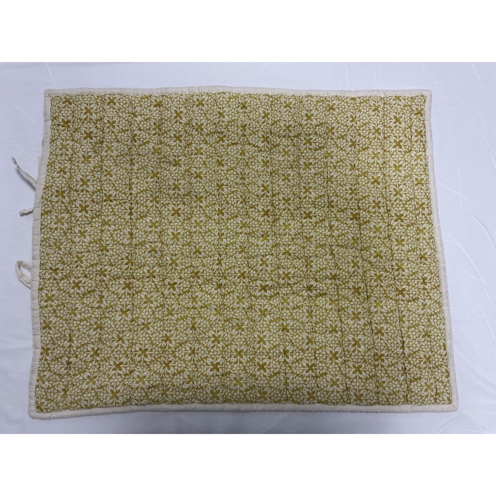 Pair Of Threshold Standard Pick Stitch Medallion Pillow Shams, Yellow/Gold/Beige